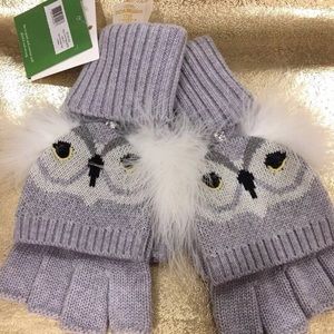 New Kate Spade who me pop top mitten gloves